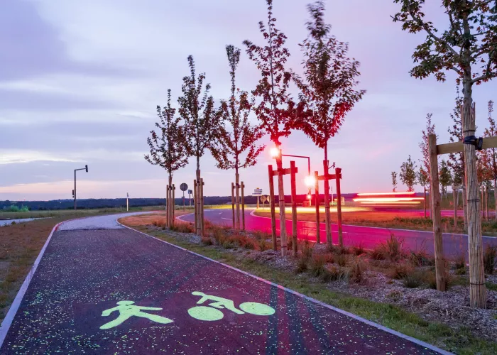 Road during sunset