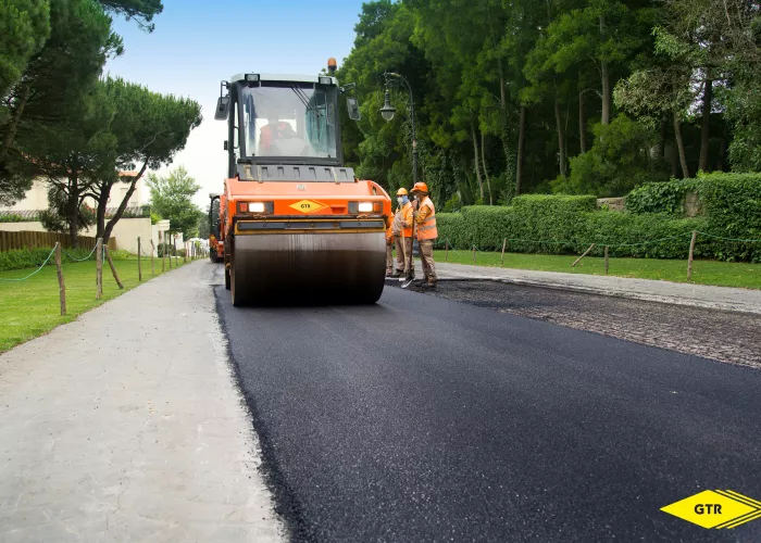 Road construction site