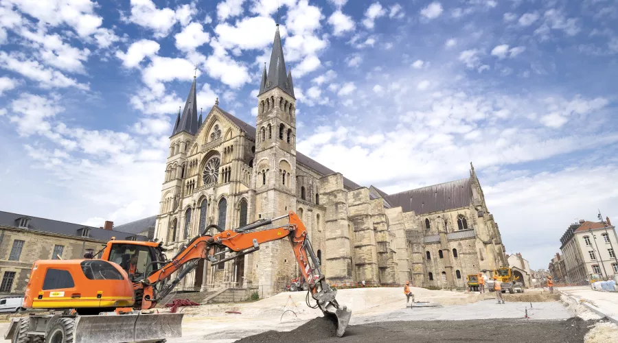 Construction site near Basilica