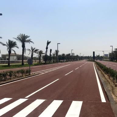 Użycie Colclair na bulwarze do pałacu królewskiego w Doha w Katarze