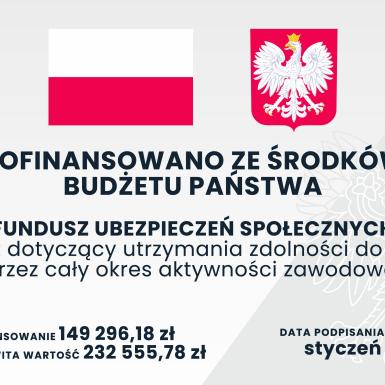 Informacja o dofinansowaniu z Funduszu Ubezpieczeń Społecznych